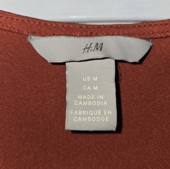 H&M Women's M Sleeveless Rust Red Dress - Picture 4 of 12